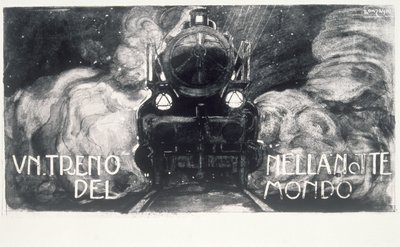 A Train in the Night of the World by Aroldo Bonzagni